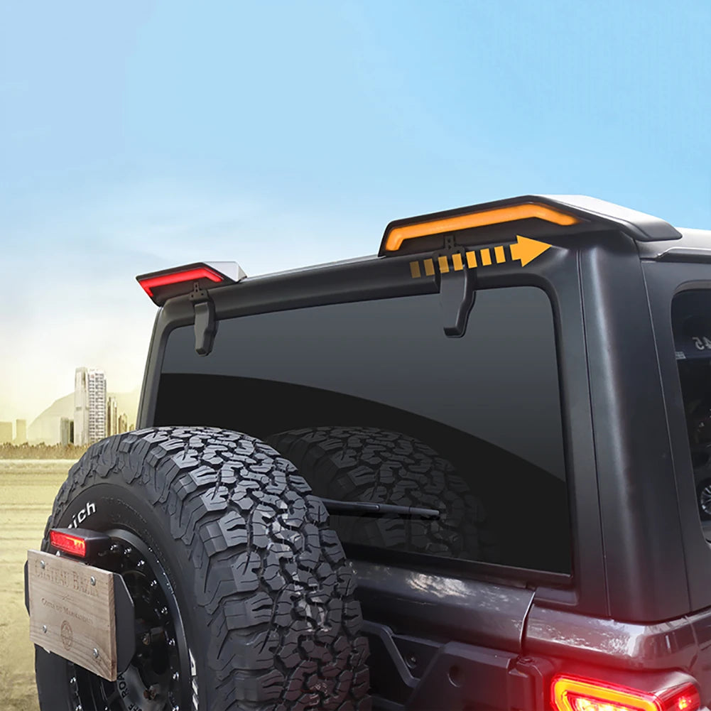 Fit for Jeep Wrangler JL JK 2007-2023 LED Tail Wing Roof Light LED Brake Light/Driving light/Turn Signal Light/Reversing Light sayaragear