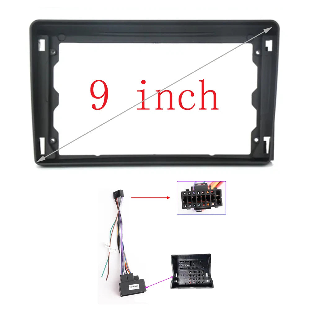 9 inch 2DIN Car Radio Fascias For Ford C-Max S-Max Connect Fiesta Fusion Galaxy Kuga Mondeo Transit Connect Focus Panel Harness sayaragear