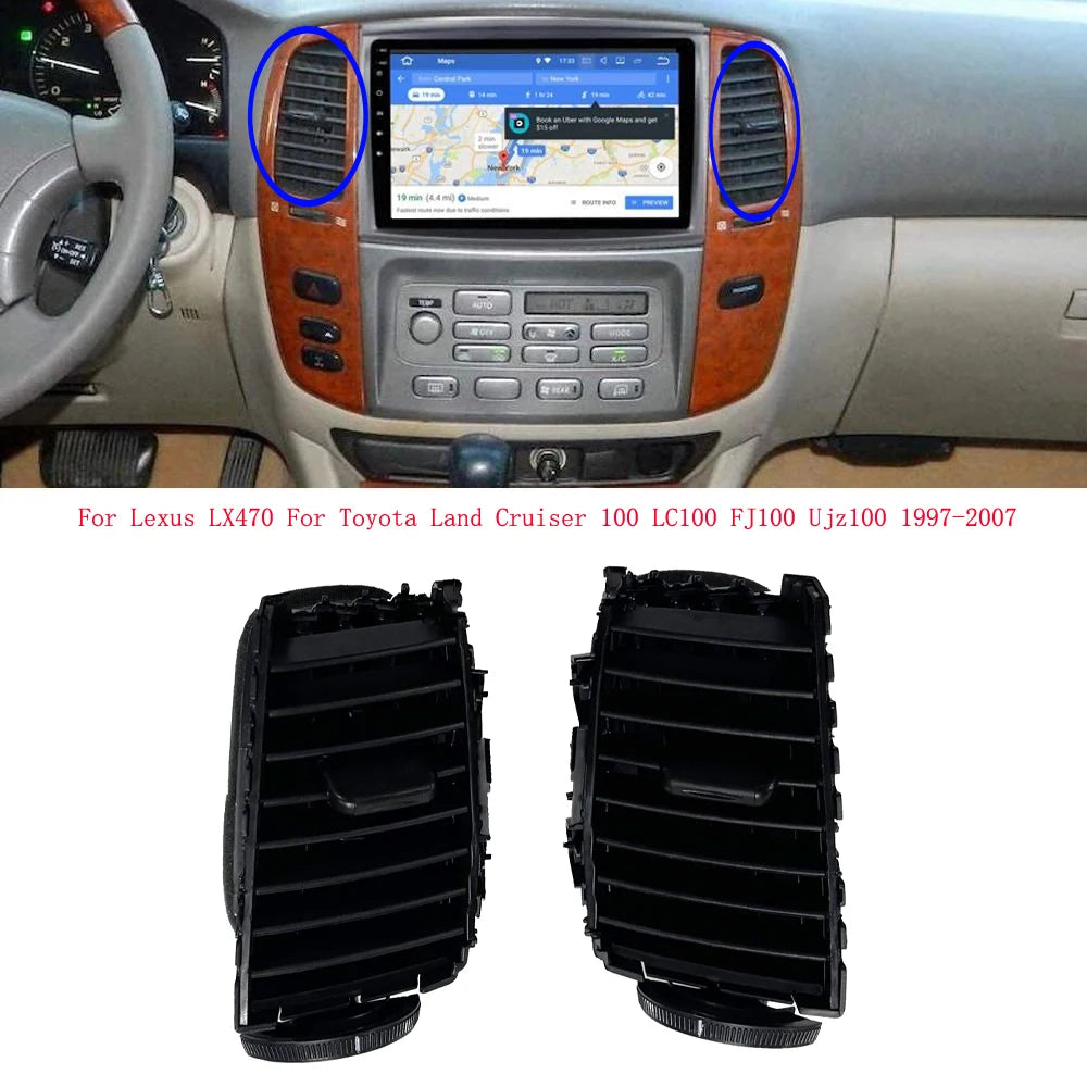 Pair LHD RHD Air Outlet Vent air vents 55660-60190 55670-60190 fit for Toyota Land Cruiser 100 LC100 FJ100 1999-2007 sayaragear