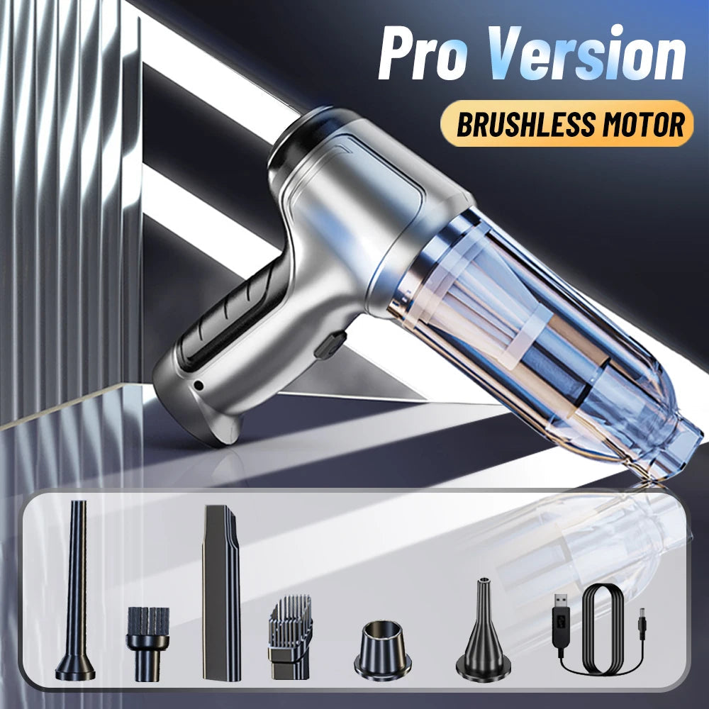 Car Vacuum Cleaner Wireless Air Dust Blower Gun for Car Powerful Portable Car Cleaning Appliance Cordless Vehicle Cleaner sayaragear