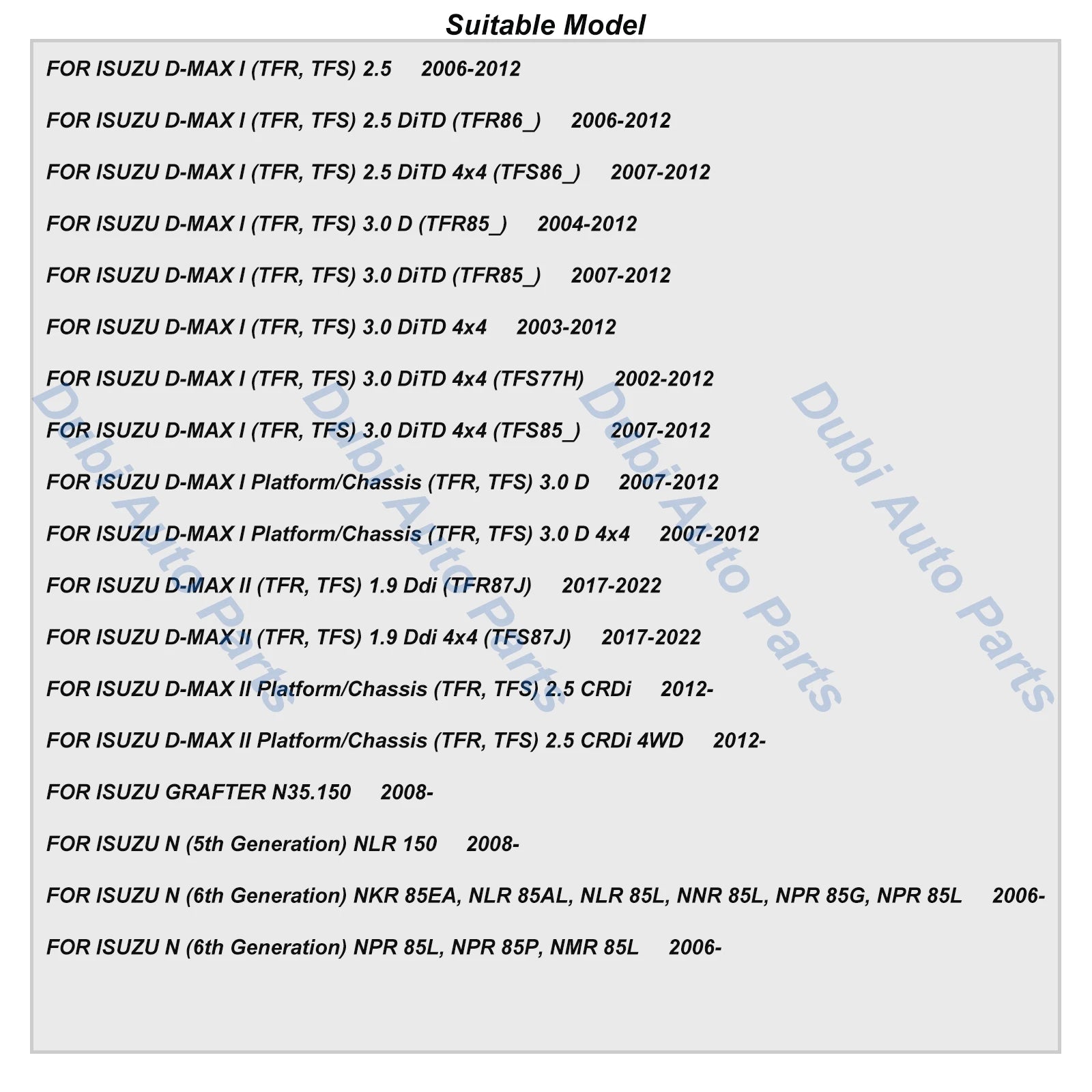 MAF Mass Air Flow Sensor For ISUZU D-MAX I 2.5 3.0  2007-2012 II 1.9 2017-2022 Pickup GRAFTER N NLR NKR NPR 8976019670 2505031 sayaragear
