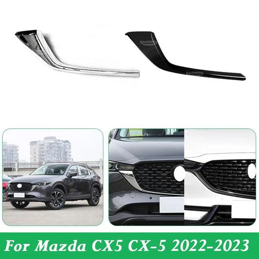 Radiator Grille Chrome Strip Trim  For Mazda CX5 CX-5 2022-2023 Front Bumper Molding Upper Part KBST-50-7K1 KBST-50-7J1 sayaragear
