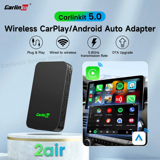 Carlinkit 5.0 2air Carplay Wireless Android auto Wireless Adapter for Toyota Mazda Ford Vw Peugeot Skoda Kia Haval Wifi BLE sayaragear