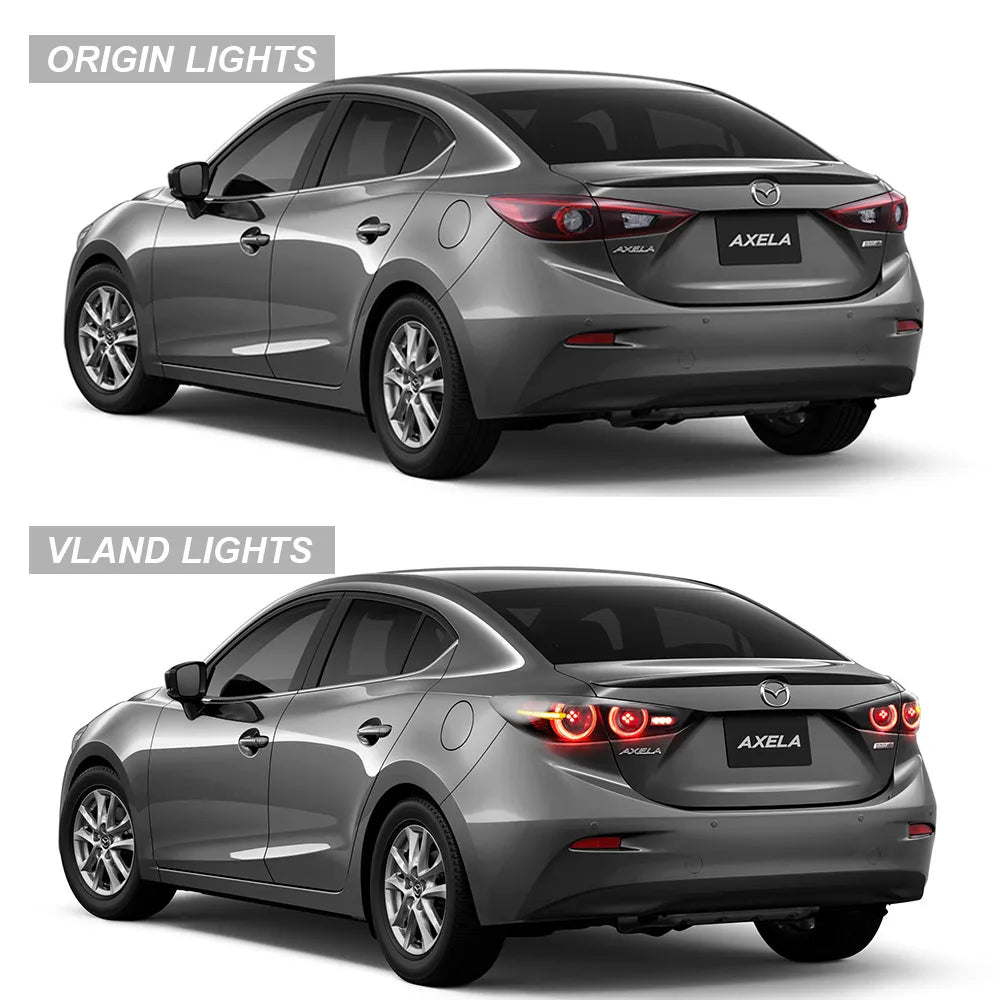 VLAND 19-22 Mazda3 Axela 4th Gen (BP) Sedan LED Tail Lights With Dynamic Welcome Lighting sayaragear