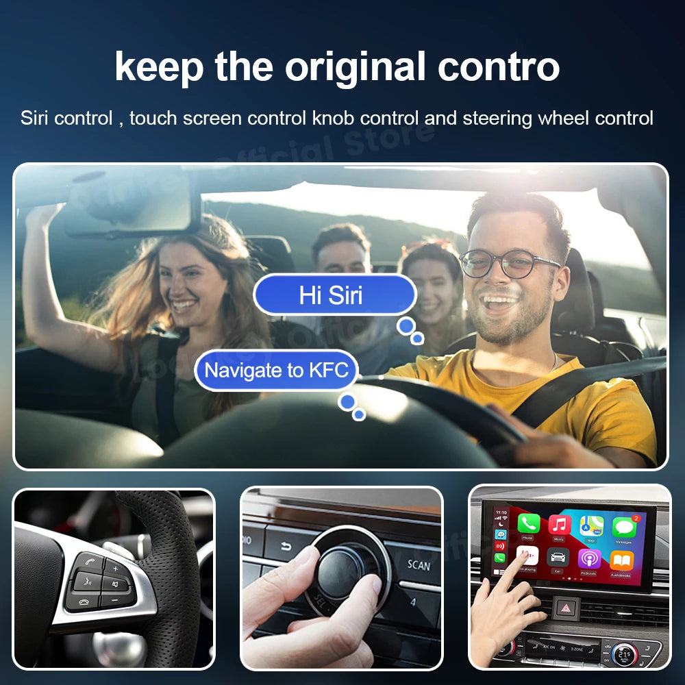 LoadKey & Carlinkit 4.0 Wireless CarPlay Android Auto Wireless Adapter For Toyota Volkswagen Audi Kia Volvo Nissan Benz Wifi BT sayaragear