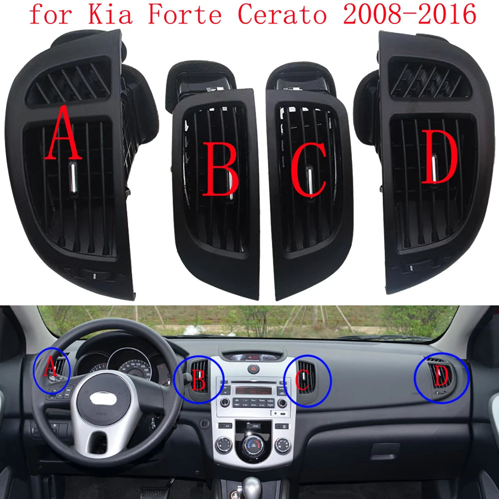 Car LHD Front Dash Board Air Conditioner Outlet A/C Air Vents For Kia Forte Cerato Koup 2008 2009 2010 2011 2012 2013 sayaragear