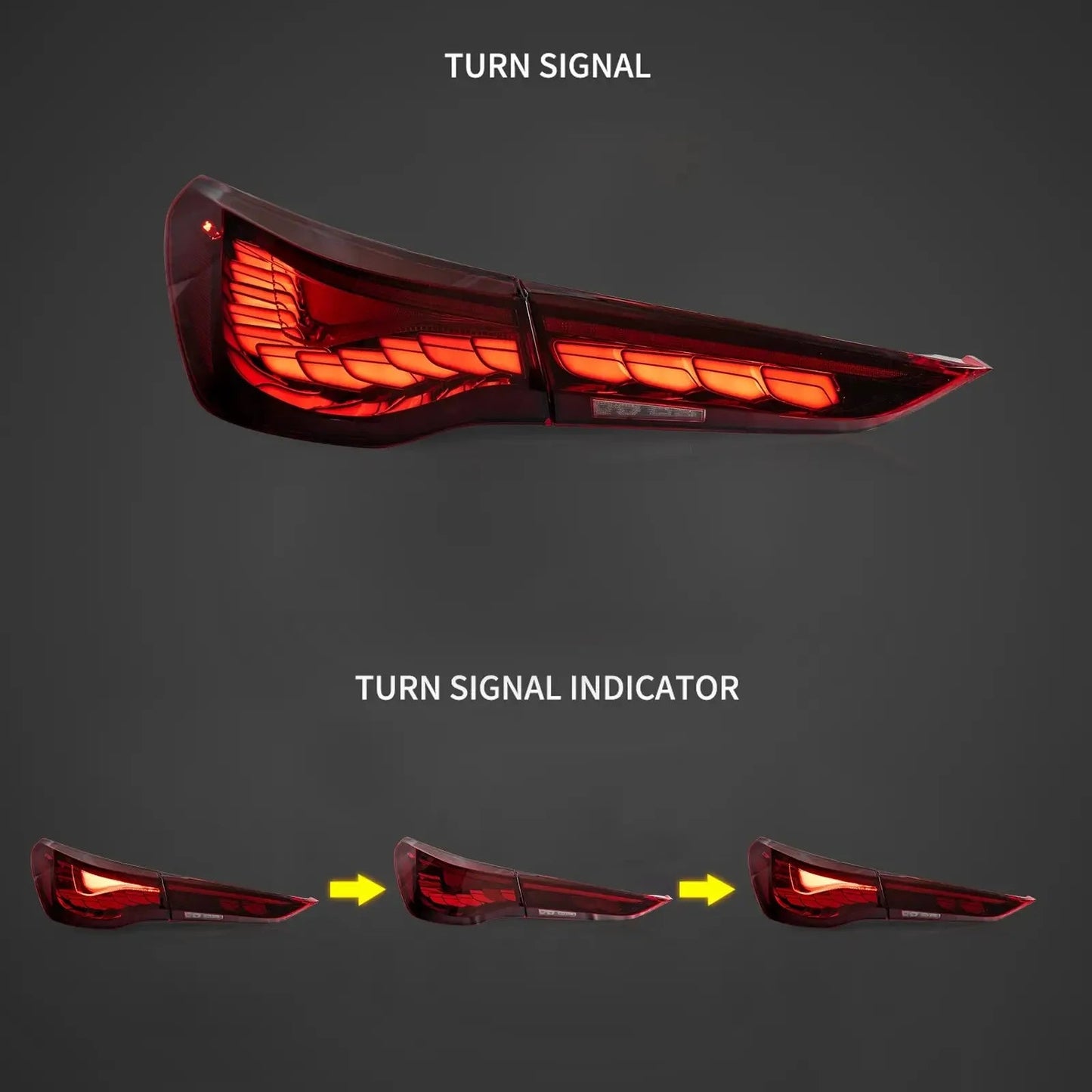 VLAND 2020-2022 4 Series 2nd Gen G22/G23/G26 OLED Tail Lights Dynamic Welcome Lighting Rear Lamp Assembly sayaragear