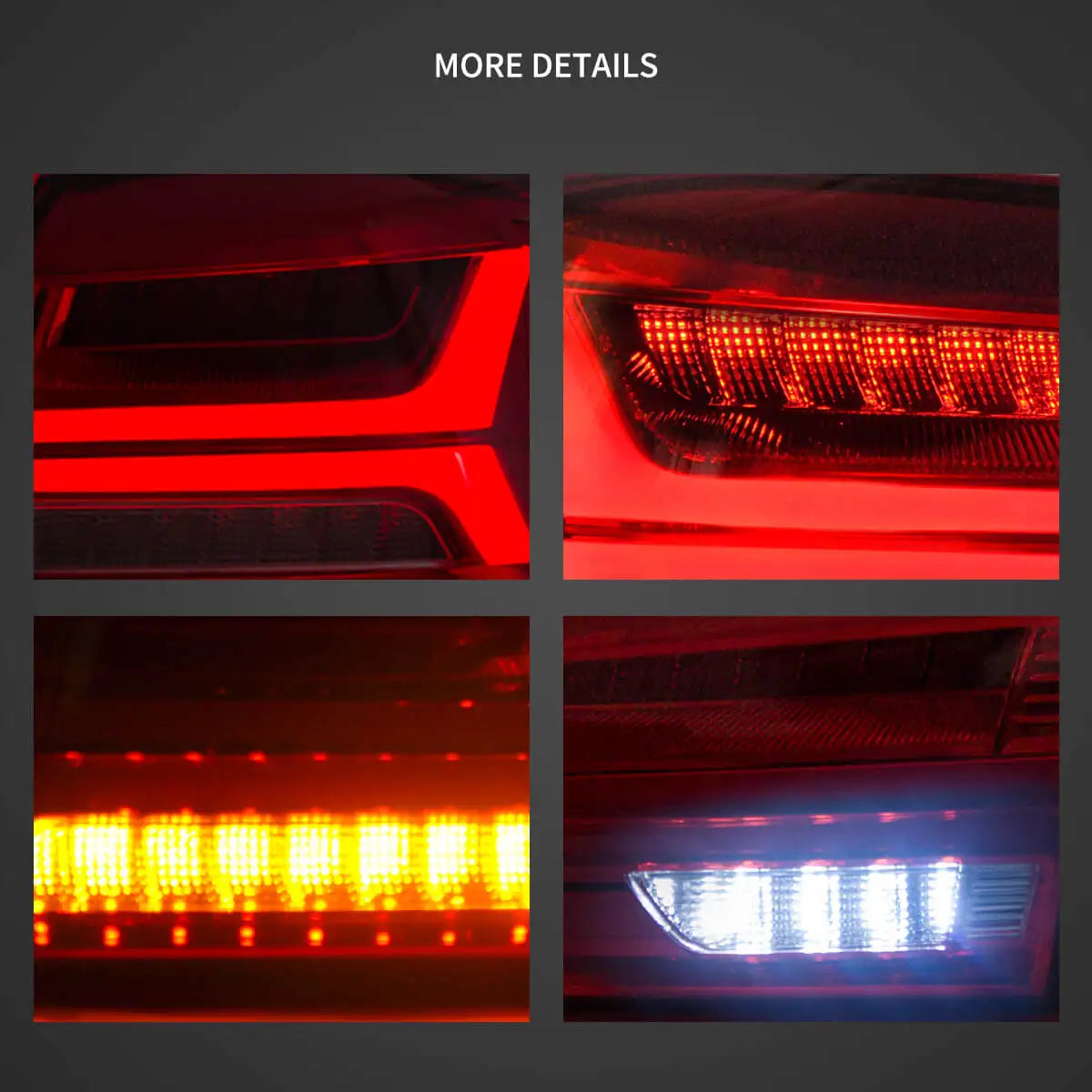 VLAND LED Tail Lights with Sequential Turn Signal for 2008-2017 Mitsubishi Lancer and Lancer Evolution X Rear Lamp Assembly sayaragear