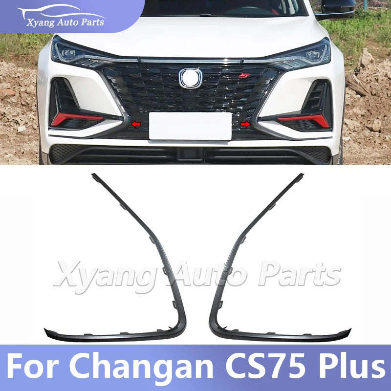 Front Bumper Grille Decorative Strips For Changan CS75 Plus Fog Lamp Cover  Side Trim sayaragear