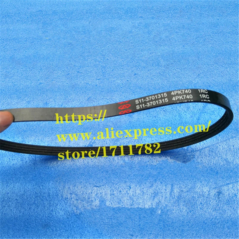 Alternator Belt For Chery QQ3 S11 QQ6/S21 Jaggi A1 Kimo  X1 indiS Beat Engine Belt S11-3701315 4PK740 sayaragear