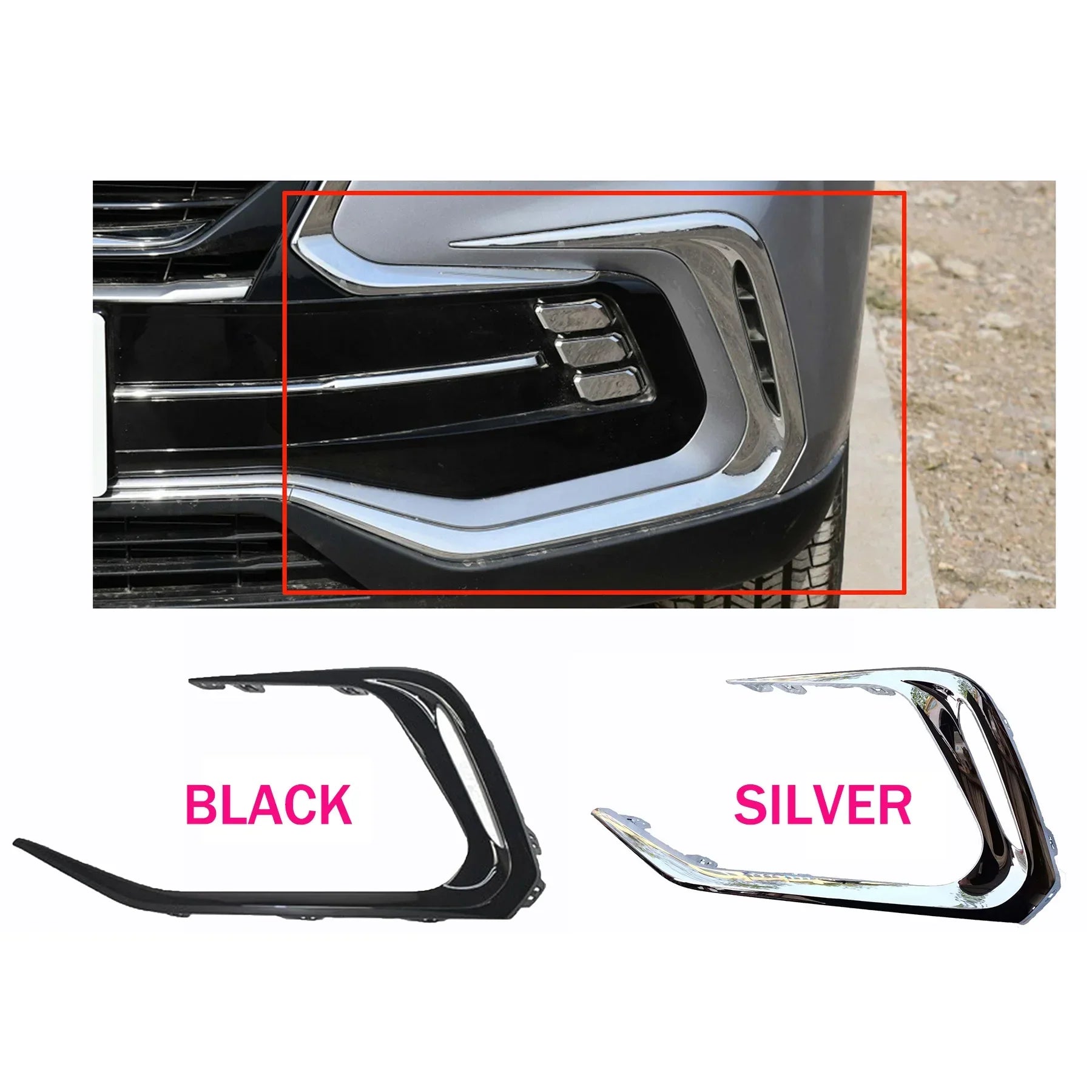 2019-2022 Models CHANGAN CS85 Front Bumper Trim Fog Lamp Bright Strip sayaragear