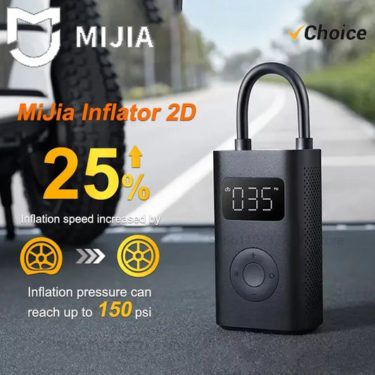 NEW MIJIA Inflatable treasur Air Compressor 2D 2000mAh Portable Inflator Air Pump 2D For Bicycle Car Motorcycle Ball CN sayaragear