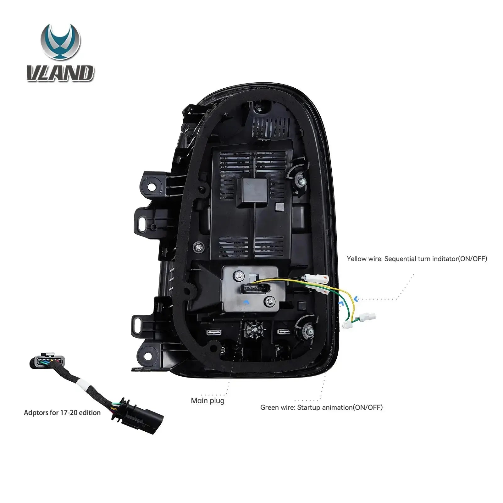 Vland 17-23 Mini Countryman F60 Full LED Tail Lights With Sequential Turn Signal sayaragear