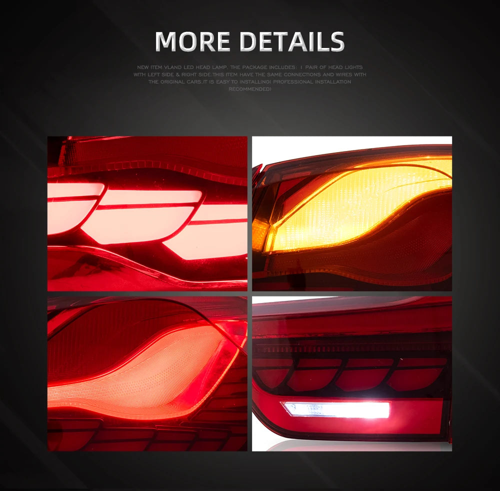 VLAND Taillight Assembly For BMW 4-series F32 F33 F36 M4 F82 F83 LED Running Light Sequential Turn Signal 418 420 430 LED sayaragear