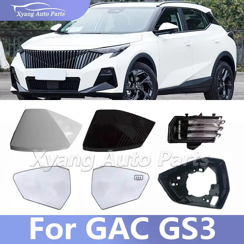 Rearview Mirror Parts For GAC GS3 Rearview Mirror Frame Turn Signal Lamp Rearview Mirror Lens sayaragear