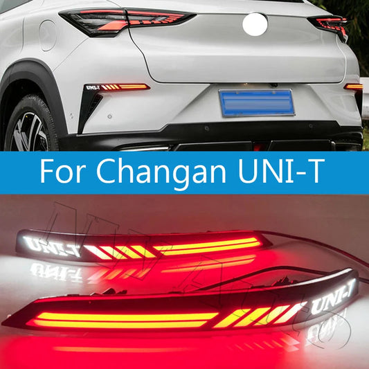 Car LED Rear Bumper Reflector Light For Changan UNI-T Fog Lamp Brake Light Rear Fog Lamp sayaragear