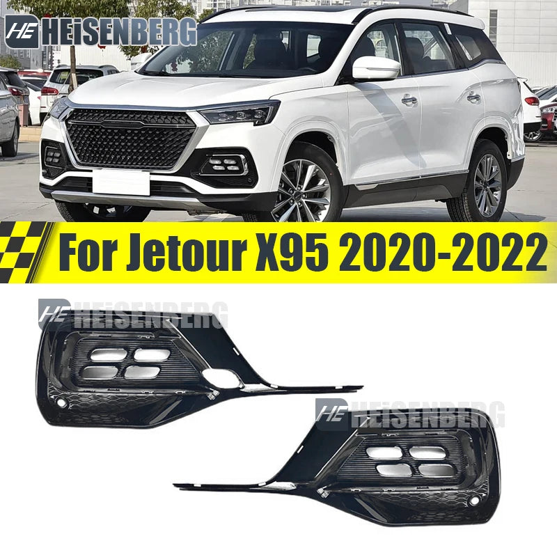 For Jetour X95 2020-2022 Front Bumper Fog Light Cover Fog Lamp Frame Fog Lamp Trim F08-2803513FL F08-2803514FL sayaragear
