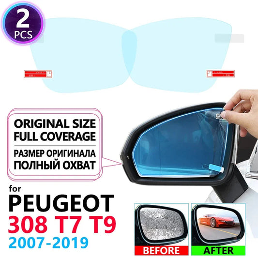 Full Cover Anti Fog Rainproof Film Rearview for Peugeot 308 t7 t9 308cc 308sw 308gti 2007~2019 Car Stickers Accessories 2015 sayaragear