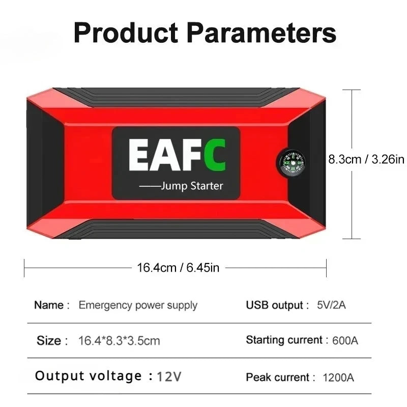 Hot 2000/1200/1000A Car Jump Starter  Car Battery Starters Portable Power Bank 12V Starting Device Booster For Petrol Diesel Car sayaragear