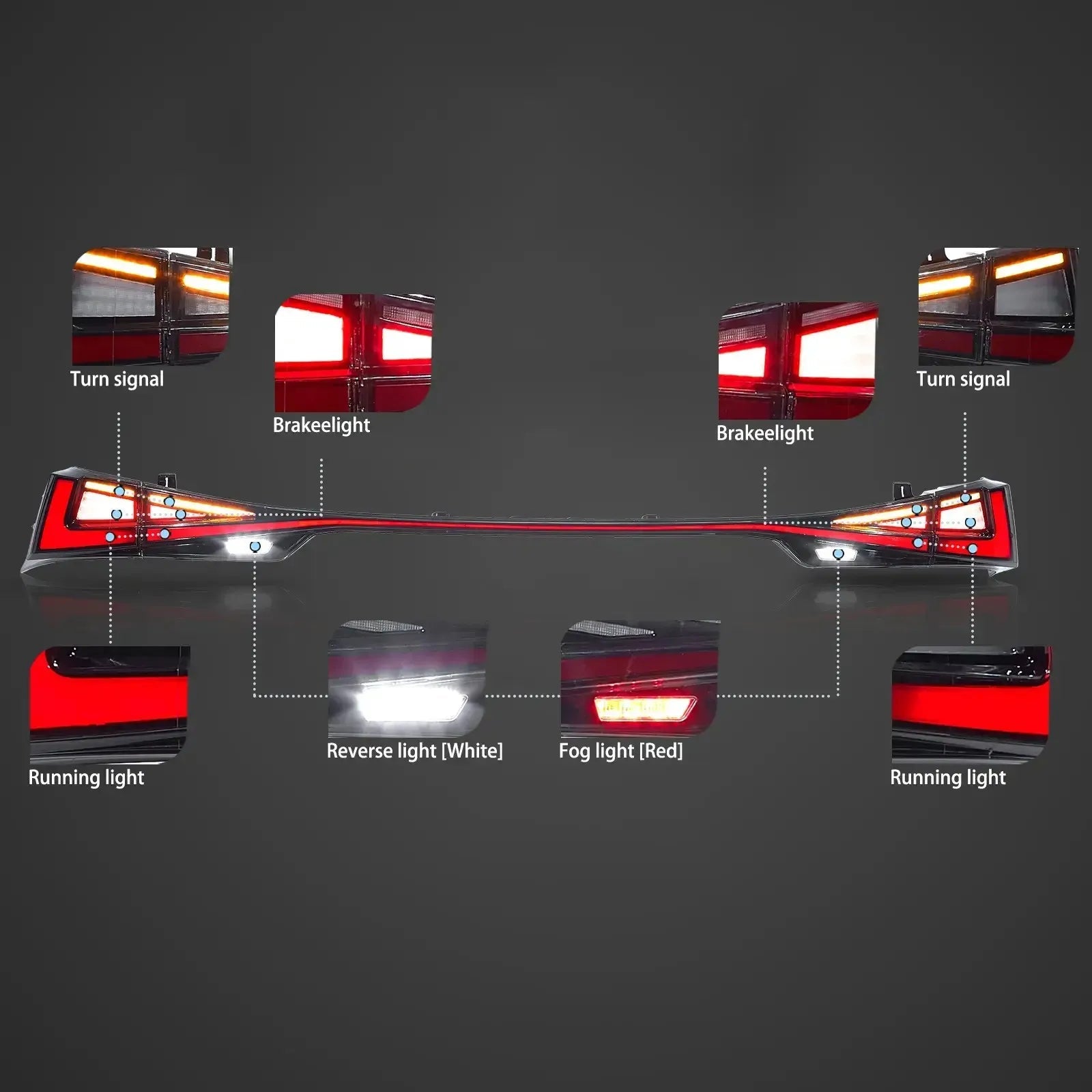 Vland 14-20 IS 250 200t 300h F Sport LED Tail Lights Unique Design Rear Lamp Assembly Upgrade Replacement sayaragear