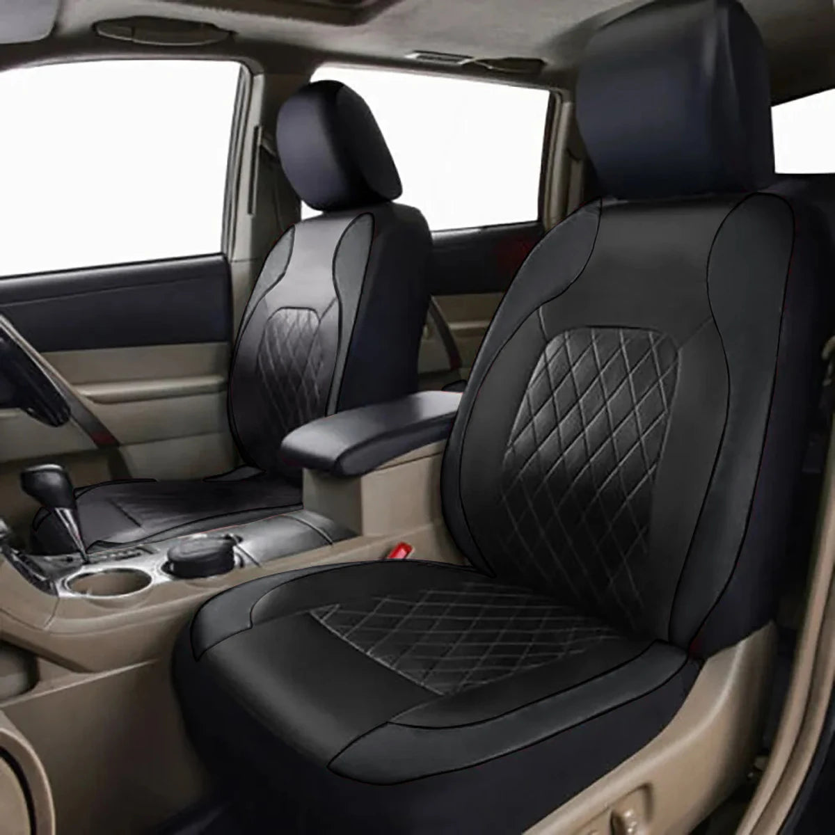 All Season Quited PU Leather Car Seat Cover Full Surrounded Seat Protector Waterproof Universal Fit Sedan Suv Pick-up Truck Seat sayaragear