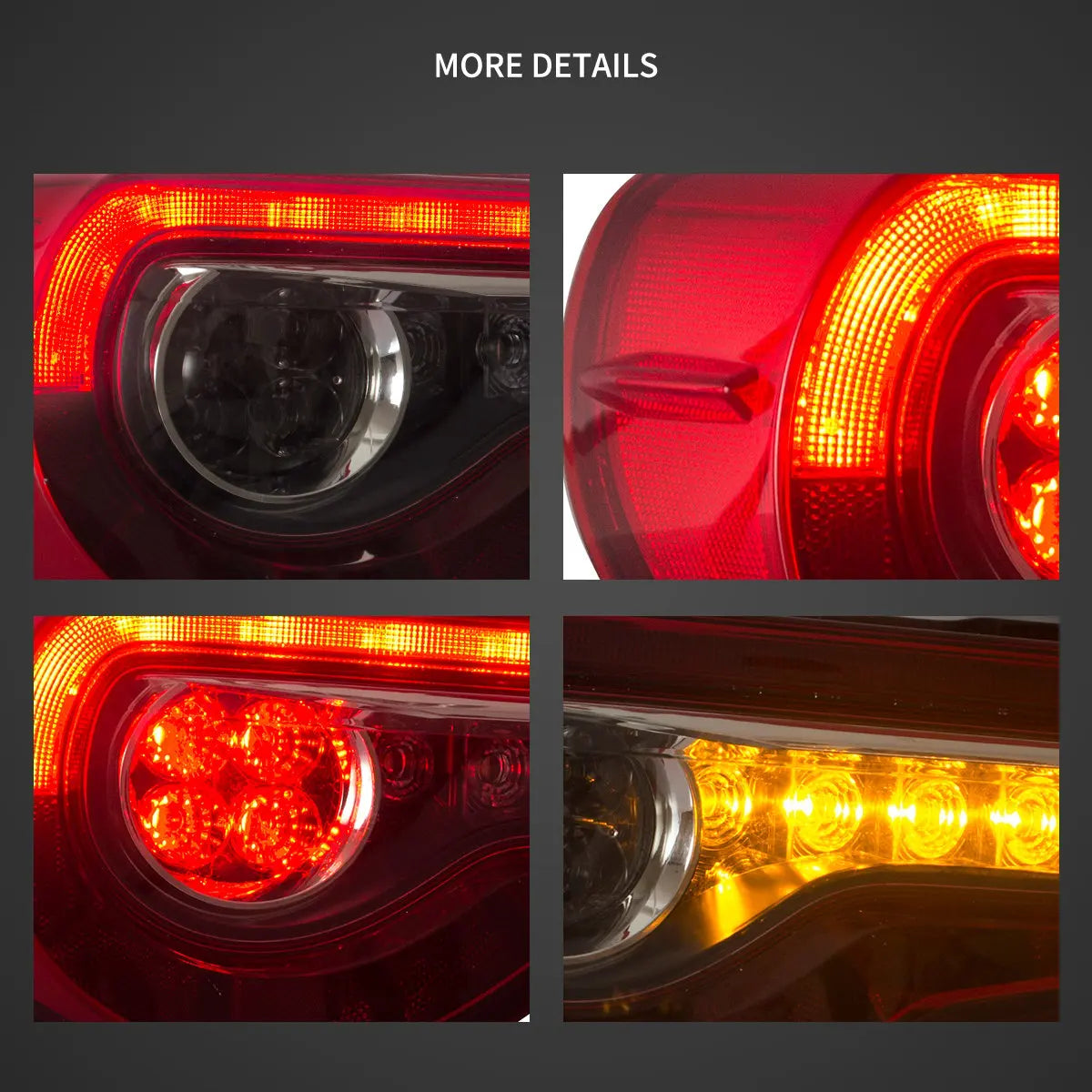 Vland 2012-2021 FR-S / BRZ / GT86 1st Gen (ZN6/ZC6) LED Tail Lights With Sequential Turn Signal sayaragear