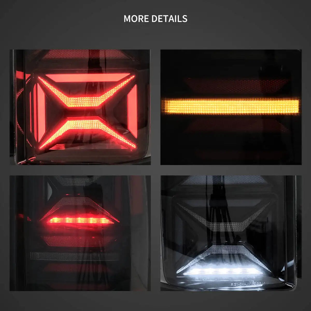 Vland 10-22 Amarok LED Tail Lights With Dynamic Welcome Lighting Smoked Rear Lamp Assembly Upgrade sayaragear