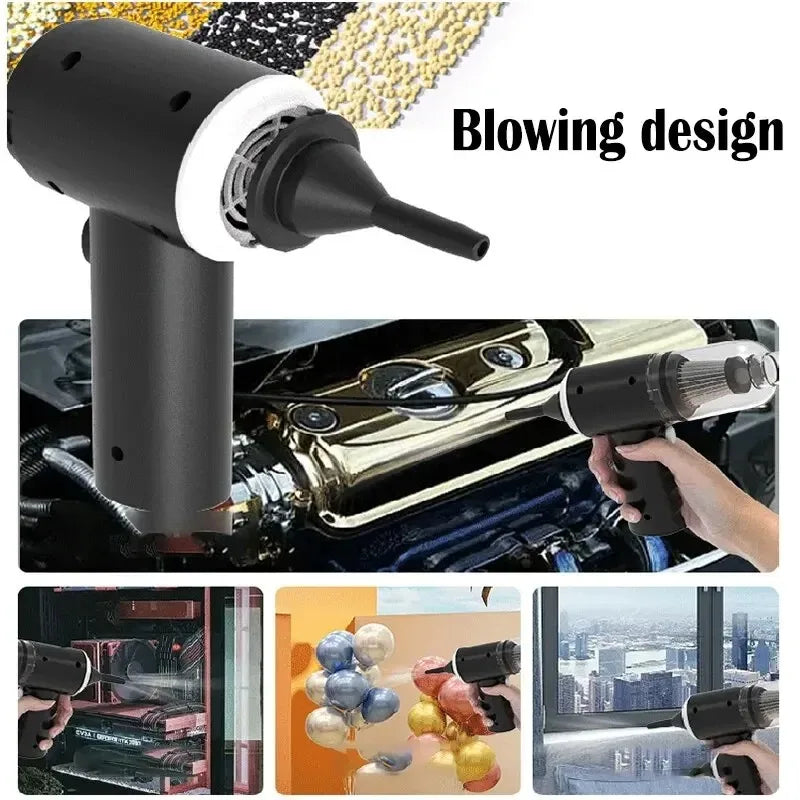 Wireless Car Vacuum Cleaner USB Charging 1200mAh Portable Cleaning Appliance Mini Wet and Dry Blow Vacuum Cleaner Household sayaragear