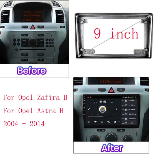Car DVD Frame Audio Dash Trim Kits Facia Panel Radio Player screen Frame 2 Din For 2007 OPEL ASTRA ZAFIRA Car sayaragear