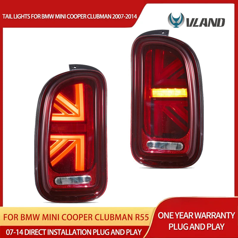 Vland Full LED Tail Lights for 07-14 Cooper Clubman R55 Vehicle Lighting Accessory sayaragear