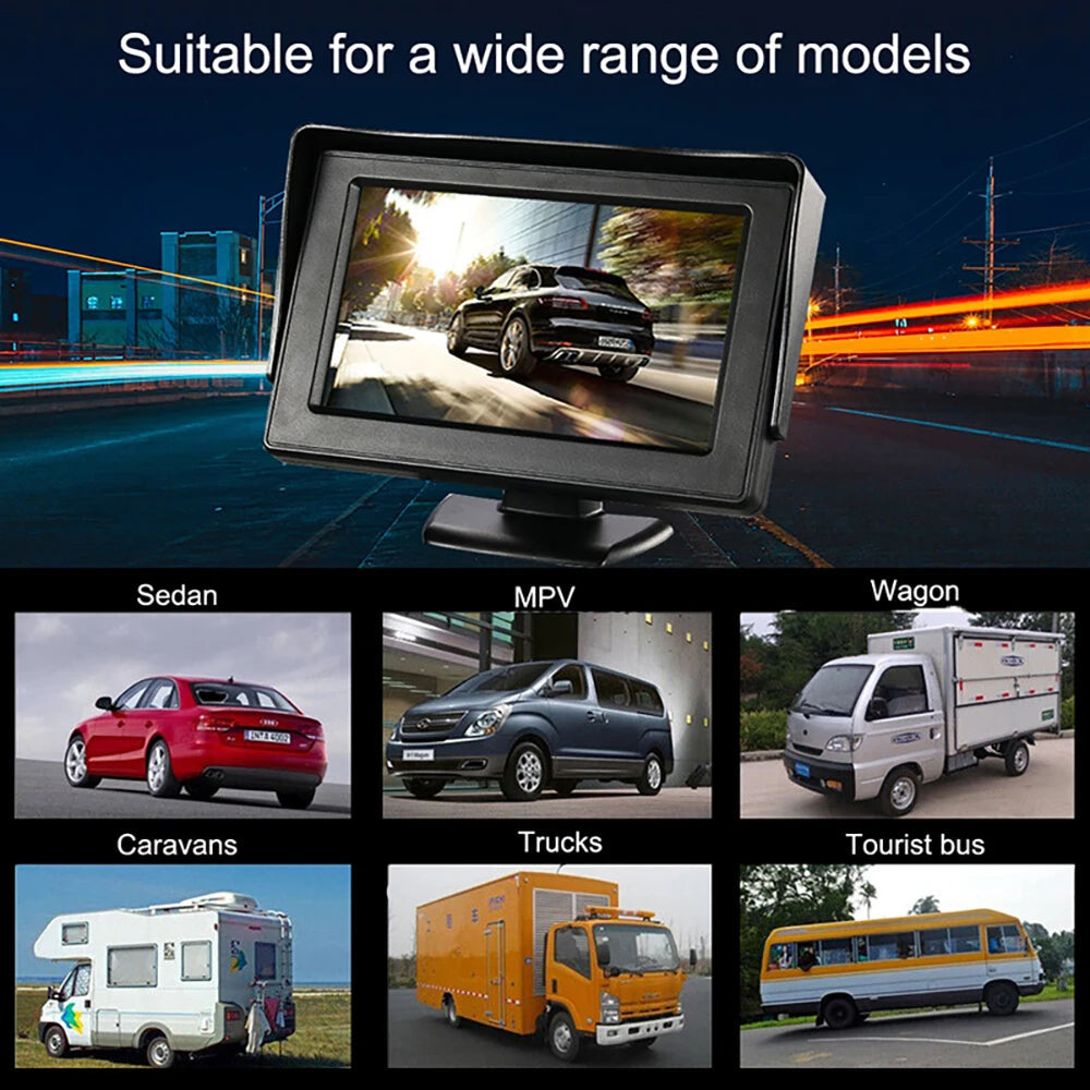 Easy Installation 4.3Inch or Rear View Camera Monitor Screen Reversing Camera for Car Parking Parking System Camera for Vehicle sayaragear