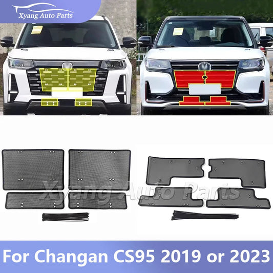 Car Front Grille Middle Net Insect-Proof Net Water Tank Condenser Anti-Mosquito Catkin Net Cover For Changan CS95 2019 - 2023 sayaragear