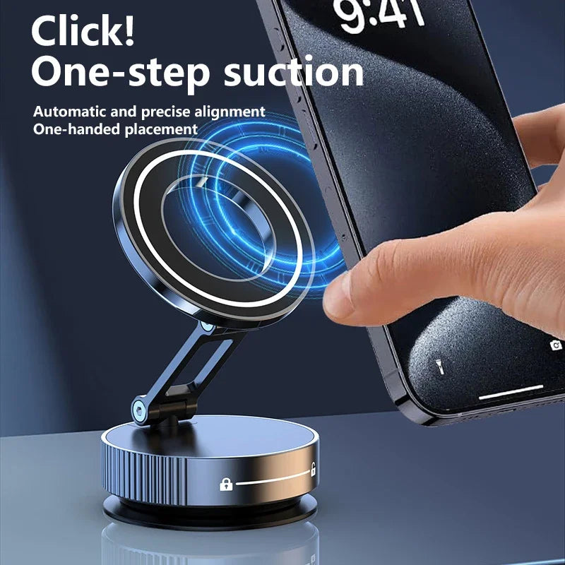 Super Strong Magnetic Phone Holder Foldable Design 360° Adjustable Vacuum Car Mount For Car Desk Bathroom Phone Holder Hot Selle sayaragear