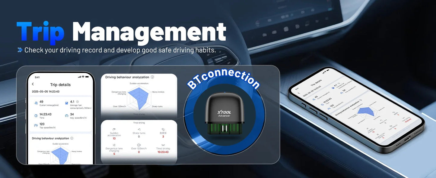 XTOOL Advancer AD20PRO OBD2 Bluetooth Scanner Full System Car Diagnostic Tool obd2 Scanner Oil Reset & Battery Tests Code Reader sayaragear