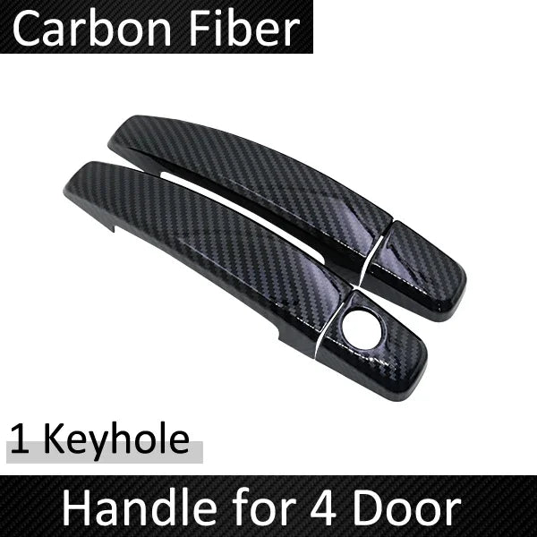 Carbon Fiber Door Handle Cover Accessories for  Chevrolet Sonic AVEO Holden Barina 2011 2012 2013 2014 2015 2016 2017 2018 2019 sayaragear