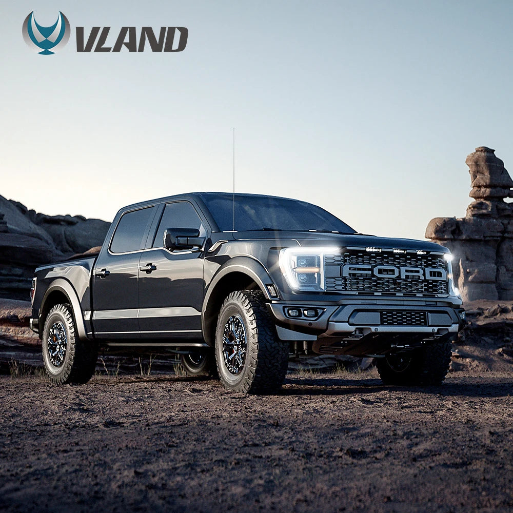 VLAND Headlamp Car Headlights Assembly FOR FORD F150 2021 LED Head Light With Moving Turn Signal Dual Beam Lens Plug-and-play sayaragear