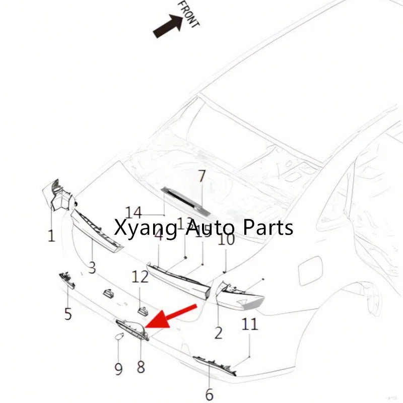 Rear Fog Lamp For KAIYI E5 605000494AA sayaragear