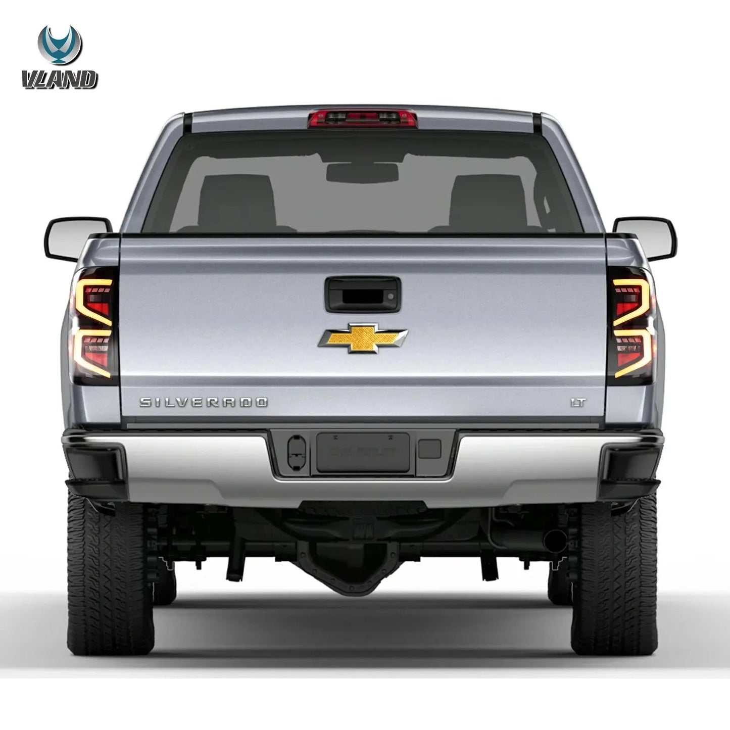 Vland 14-18 Silverado LED Tail Lights With Dynamic Welcome Lighting Rear Lamp Assembly Upgrade sayaragear