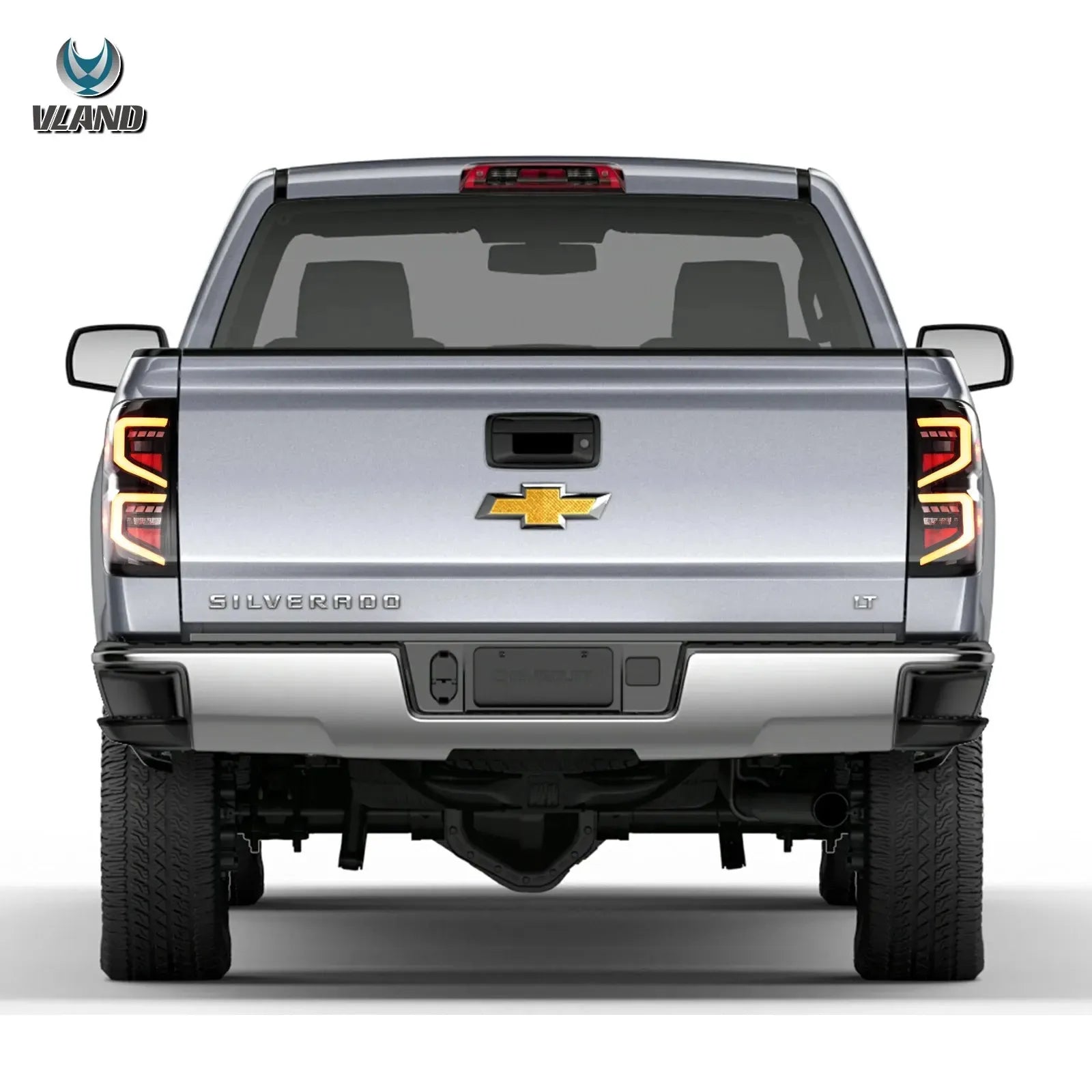 Vland 14-18 Silverado LED Tail Lights With Dynamic Welcome Lighting Rear Lamp Assembly Upgrade sayaragear