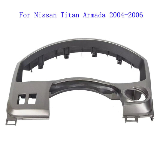 Instrument Cluster Trim Frame Replacement 68240-7S000 For Nissan Titan Armada 2004-2006 Gray Dashboard Panel Gauge Cover Bezel sayaragear