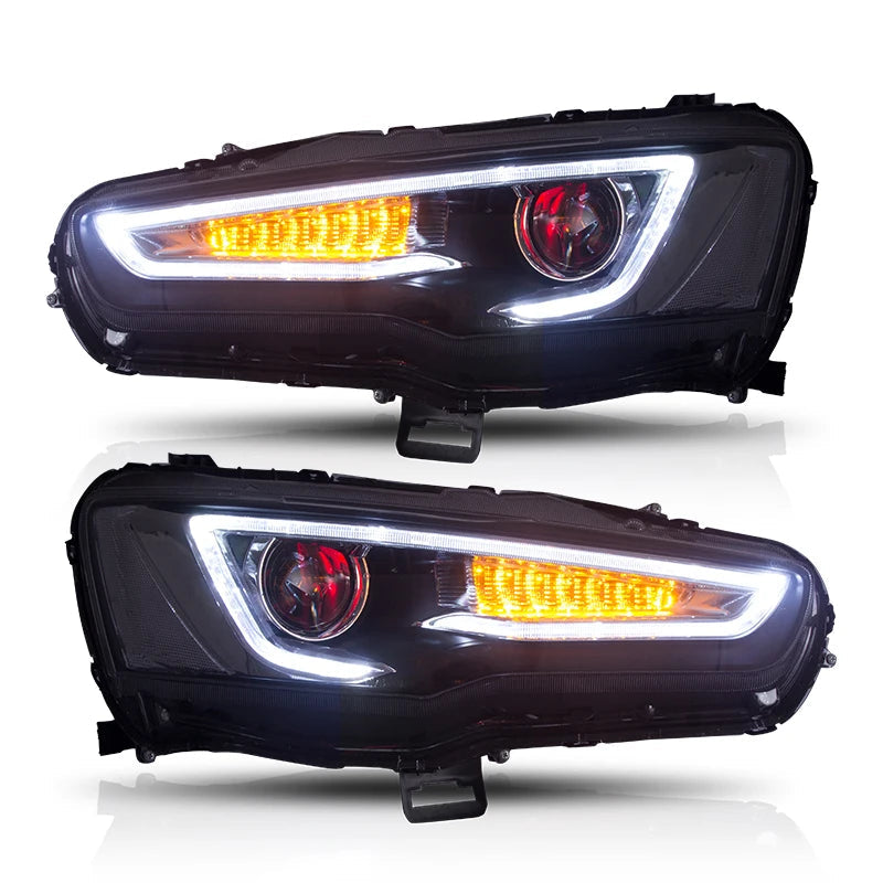 VLAND headlight Assembly FOR MITSUBISHI LANCER 2008-2017 LED HEADLIGHTS LED Running Light sayaragear