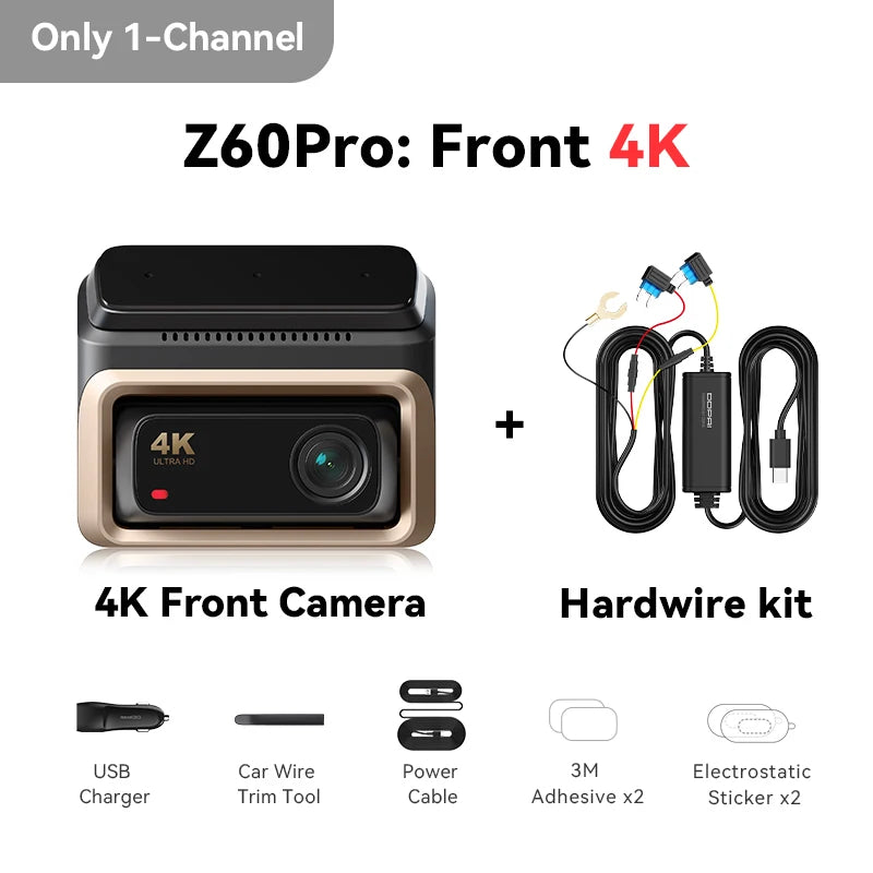 DDPAI Z60 Pro 4K Dash Cam Auto Dashcam Front GPS Car Camera for Dual SONY Sensor WiFi ADAS Night Vision DVR Video Recorder sayaragear