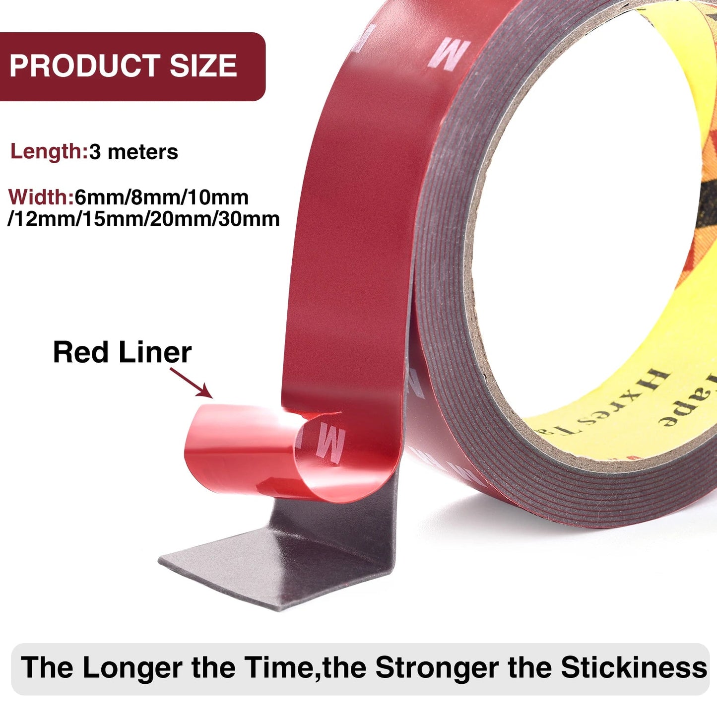 3/M Long Extra Strong Double Sided Tape Adhesive 0.4mm Thick For Car Home Industry Special Strong Double-Sided Tape sayaragear
