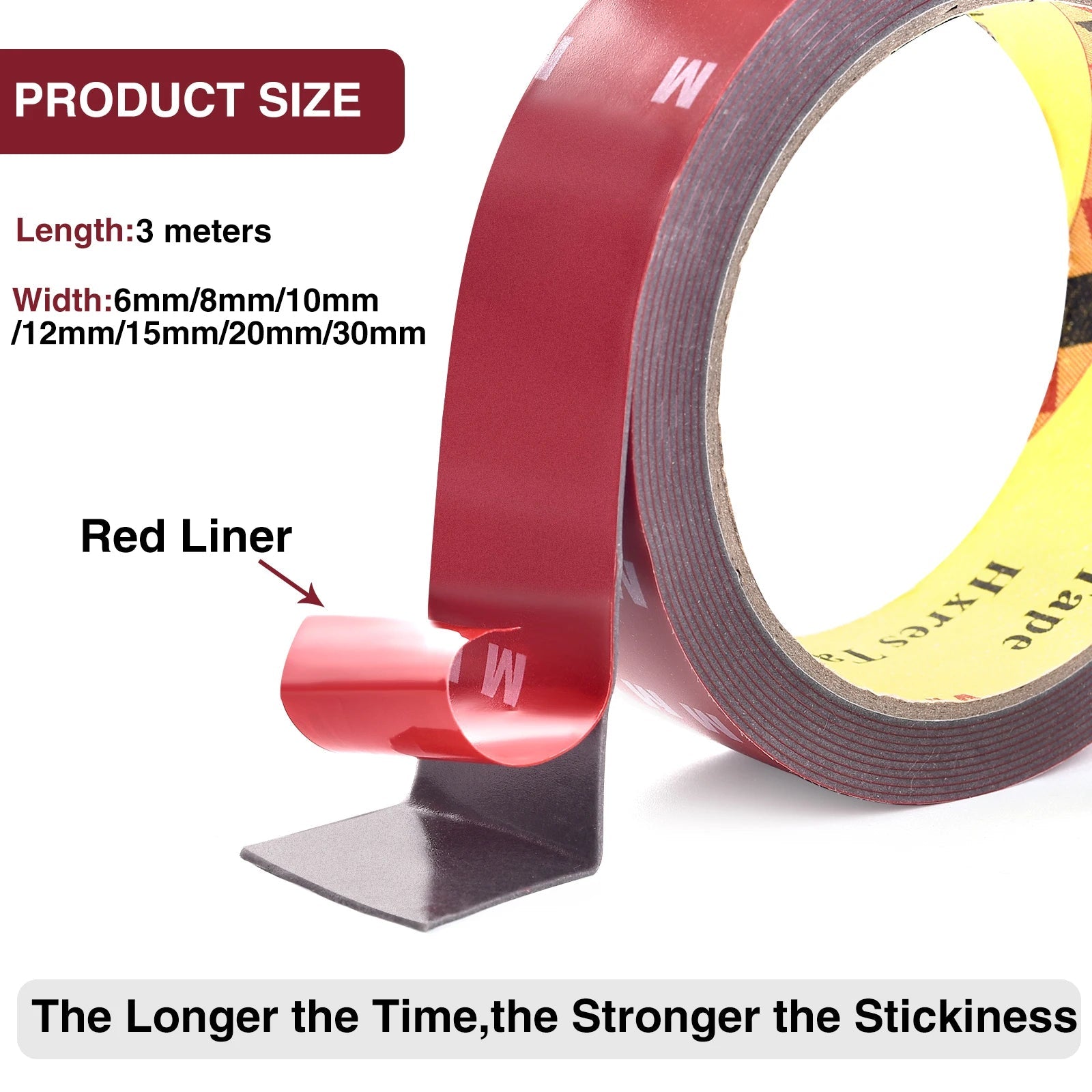 3/M Long Extra Strong Double Sided Tape Adhesive 0.4mm Thick For Car Home Industry Special Strong Double-Sided Tape sayaragear