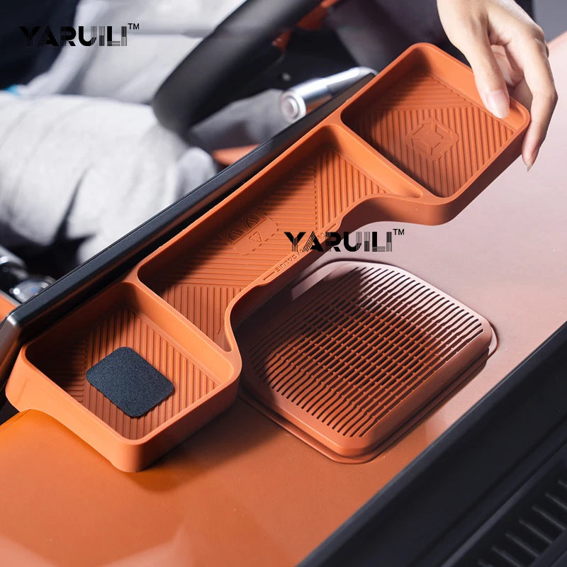 For Jetour G700 2025 2026 Car Screen Rear Silicone Storage Box Storage Sundries Box Interior Stowing Accessories sayaragear