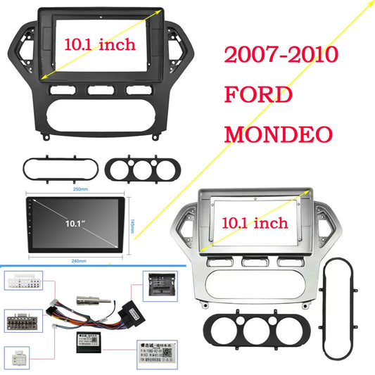 Car Fascia Trim Kit For Ford Mondeo 4 2006 2007 2008 2009 2010 Double Din Car Radio DVD Frame Audio Fitting Adaptor Dash Panel sayaragear