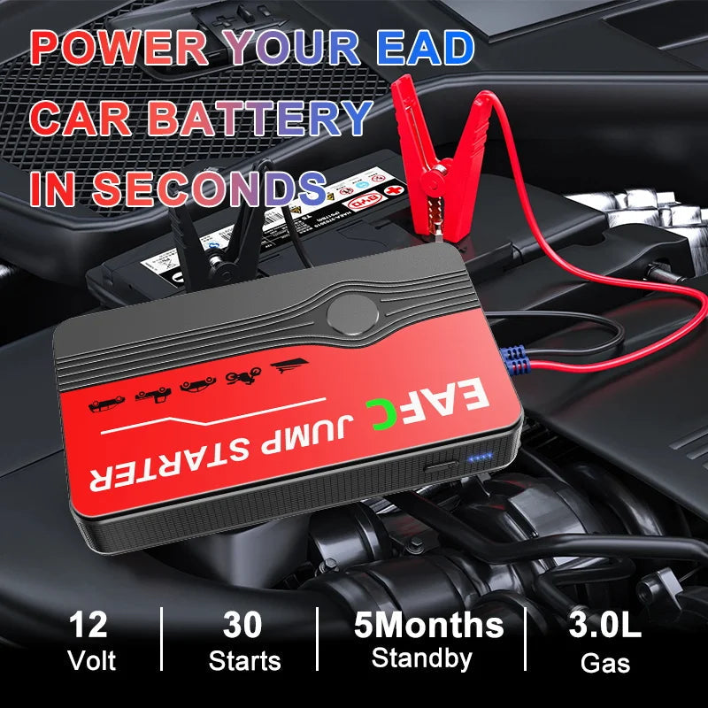 2000A Portable MultiFunction Emergency Booster Car Emergency Mobile Power Battery Charger 12V Car Jump Starter with LED Light sayaragear