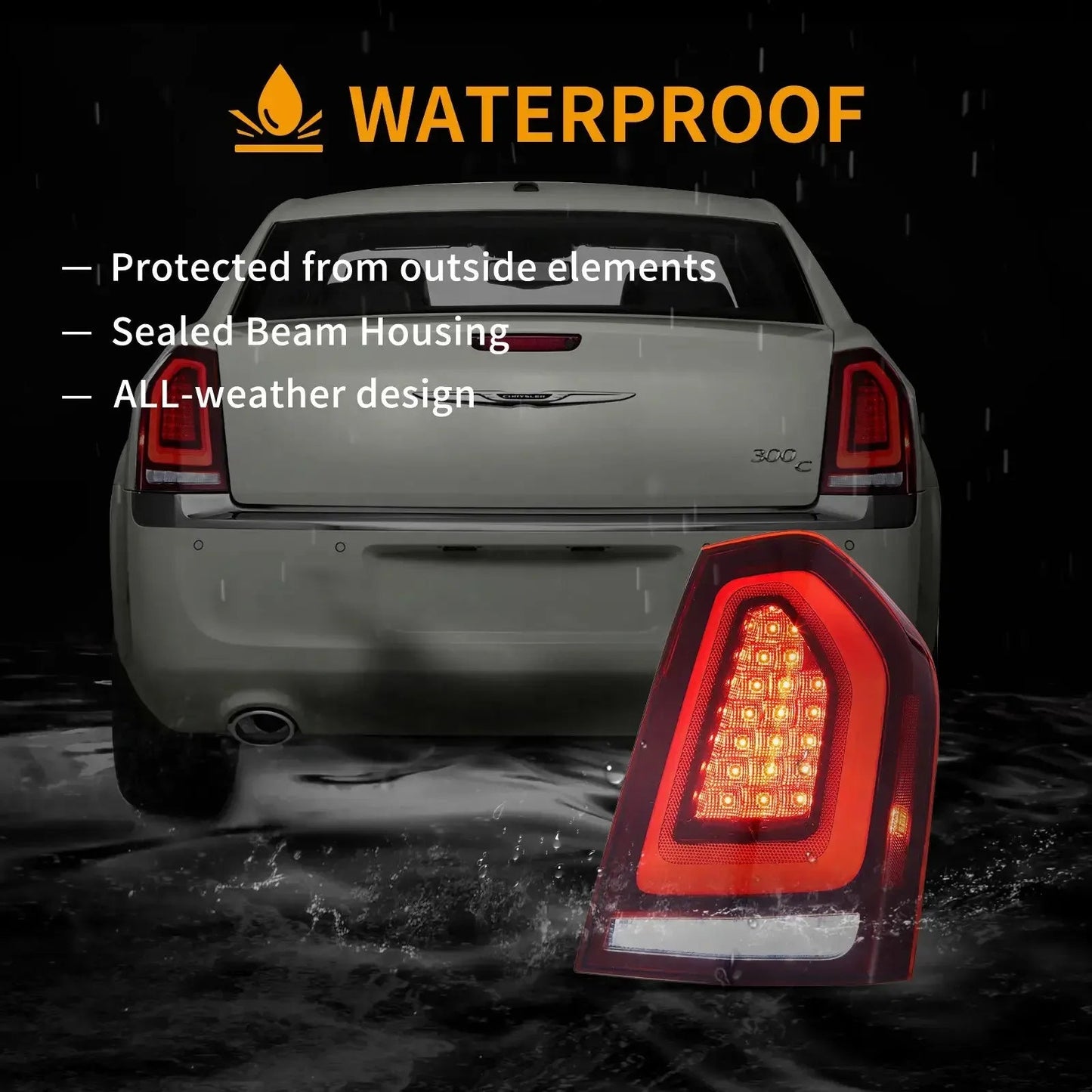 Vland 11-14 Chrysler 300 & Lancia Thema LED Tail Lights With Start-up Animation sayaragear