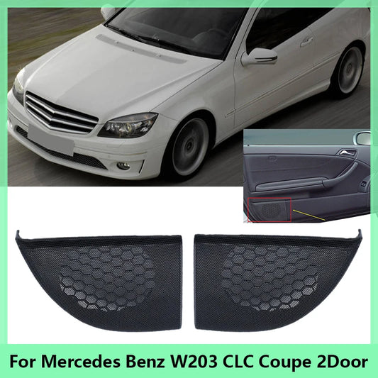 Car Side Hand Door Speaker Cover Trim For Mercedes-Benz W203 CLC Coupe 2Door Horn Cover Trim Speaker Grille Cover - sayaragear