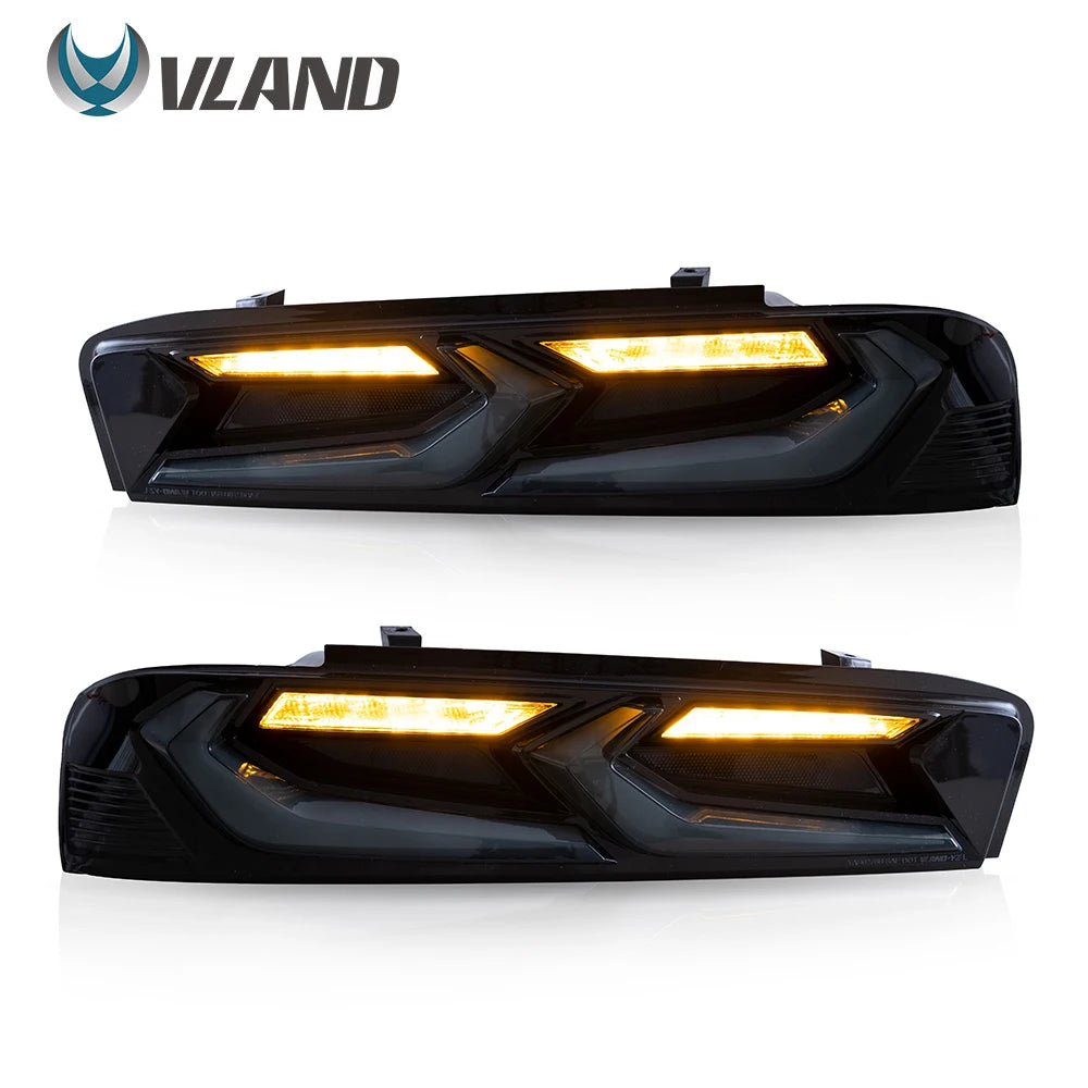 VLAND Taillight Assembly FIT FOR CHEVROLET CAMARO 2016-2018 LED TAIL LAMP LED Running Light  LED Brake Light sayaragear